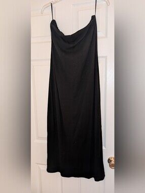 Old Navy Black Midi/Maxi Strapless Dress